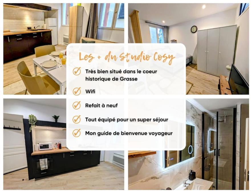 Le Studio Cosy, Centre Historique, Wifi, Neuf Grasse Eksteriør bilde